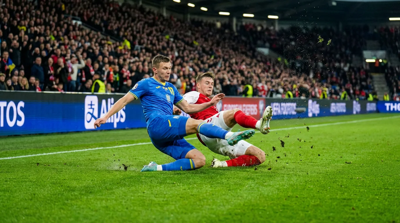 Futbalisti v akcii počas skupinového zápasu na veľkom turnaji